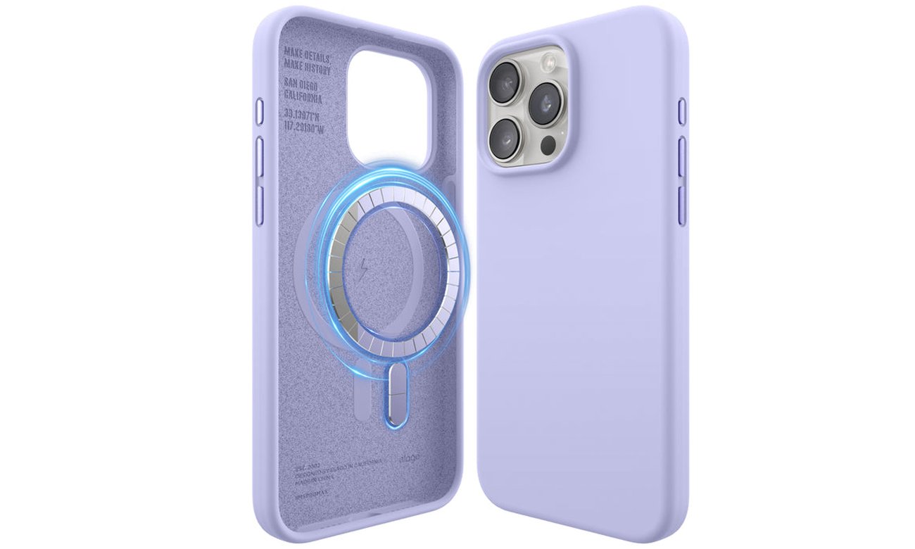 Elago Silicon Case MagSafe für iPhone 15 Pro Max Lila