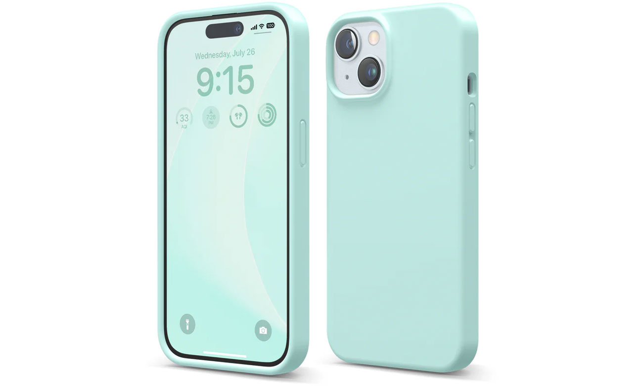 Elago Silicon Case do iPhone 15 Aqua Sky