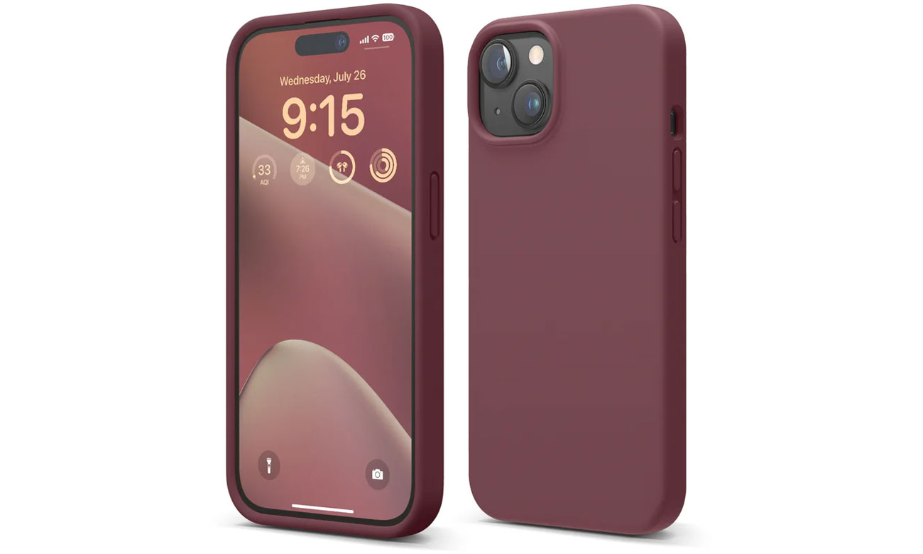 Elago Silicon Case für iPhone 15 Burgundy