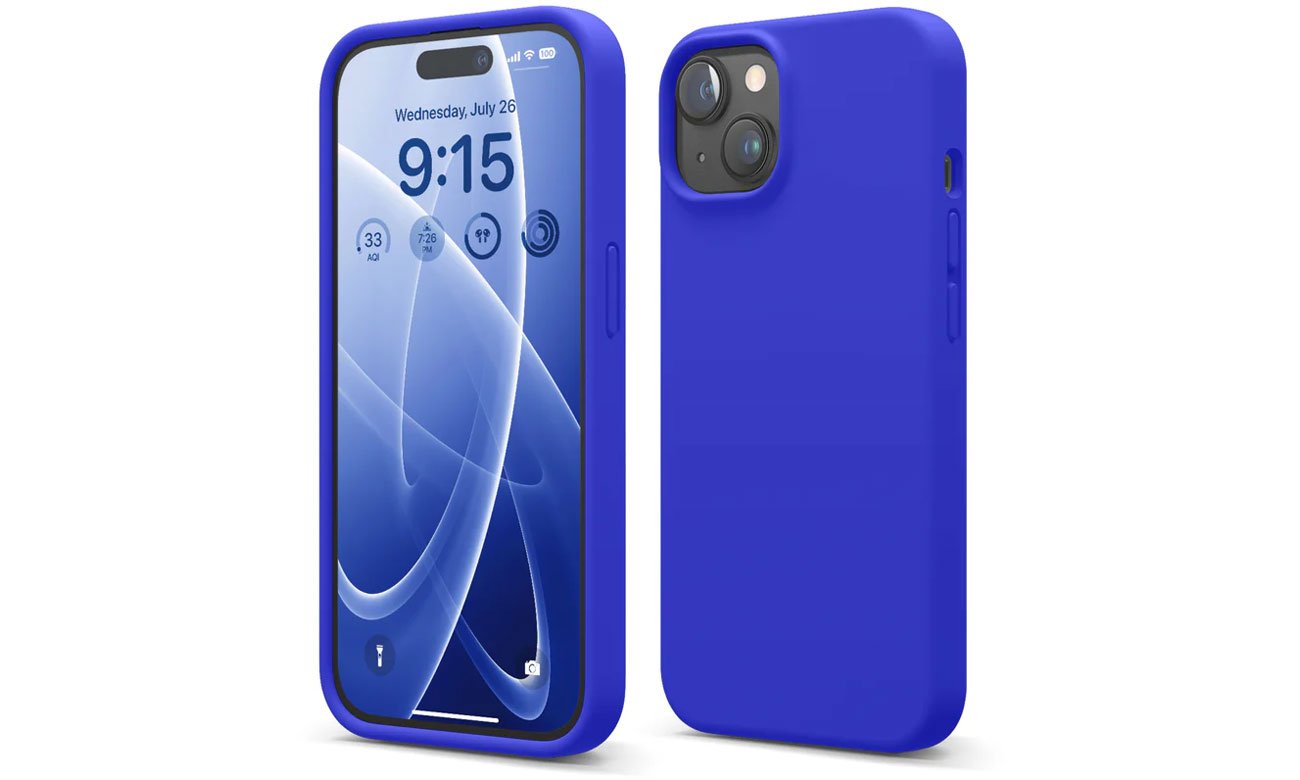 Elago Silicon Case für iPhone 15 Cobalt Blue