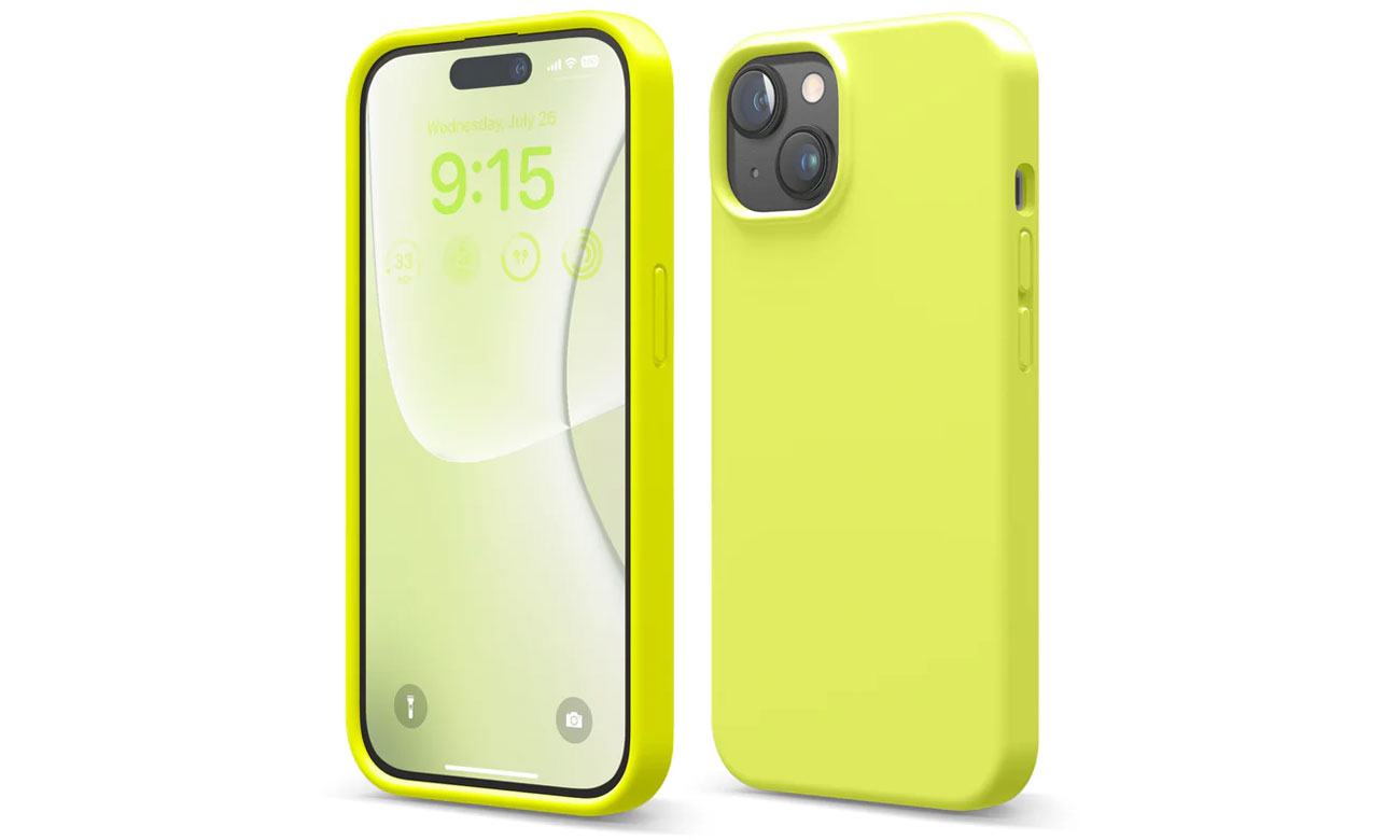 Elago Silicon Case für iPhone 15 Neon Yellow