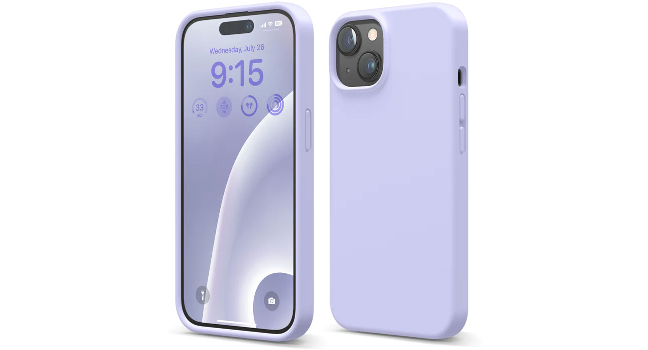 Elago Silikonhülle für iPhone 15 Lila