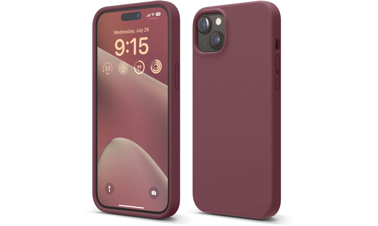 Elago Silicon Case für iPhone 15 Plus Burgundy