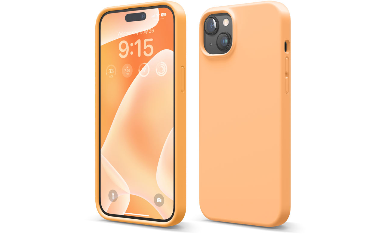 Elago Silicon Case für iPhone 15 Plus Orange