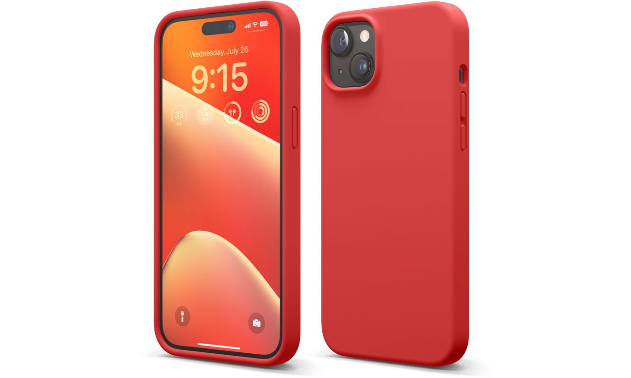 Elago Silicon Case für iPhone 15 Plus Rot