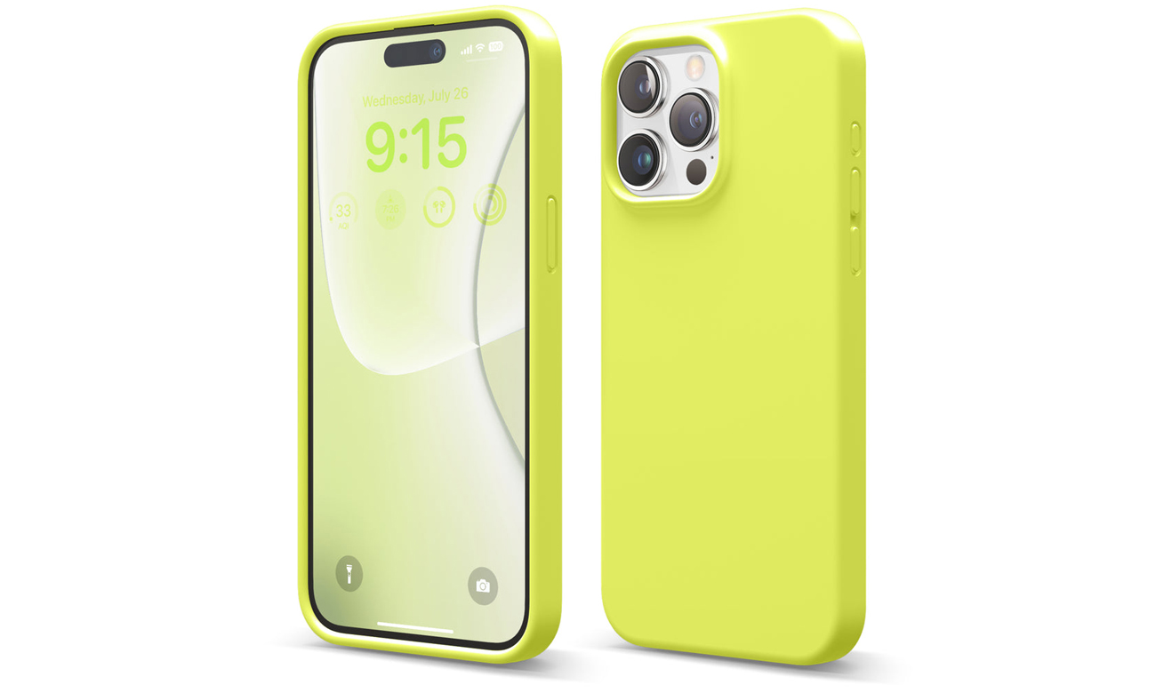Elago Silicon Case do iPhone 15 Pro Max Neon Yellow