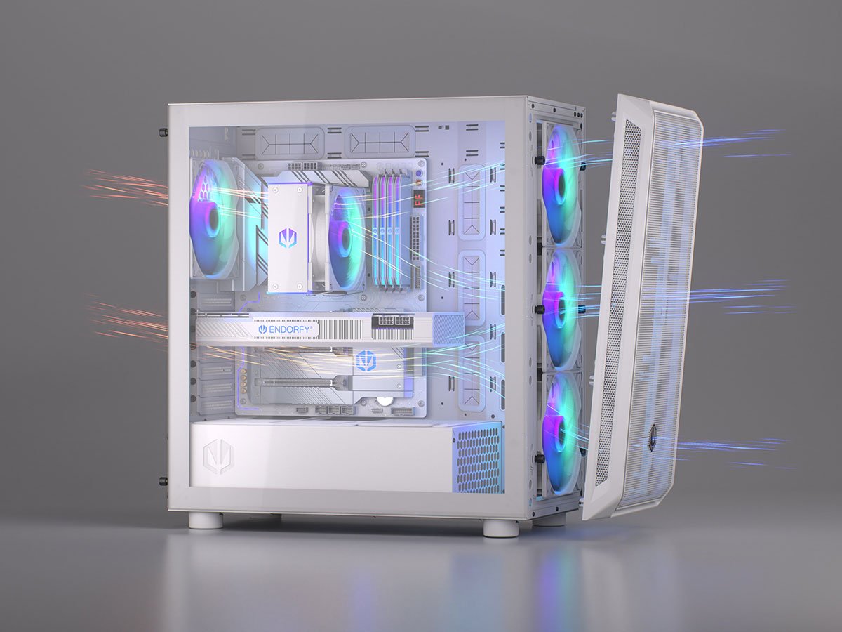 ENDORFY Arx 700 White ARGB wentylacja
