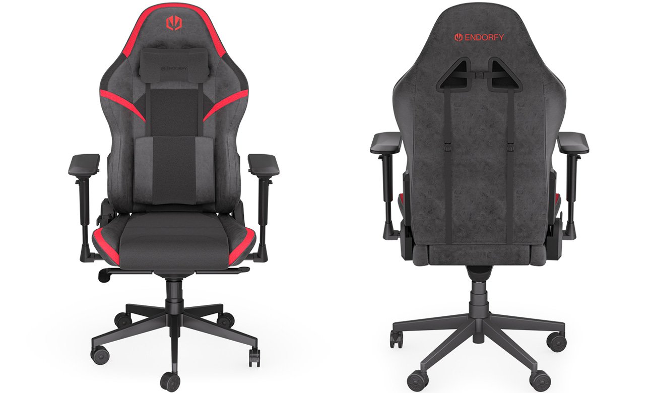 Fotel gamingowy ENDORFY Scrim RD - Widok od przodu i od tyłu