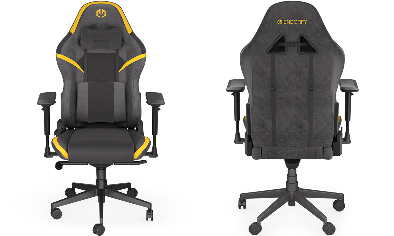 Fotel gamingowy ENDORFY Scrim YL - Widok od przodu i od tyłu