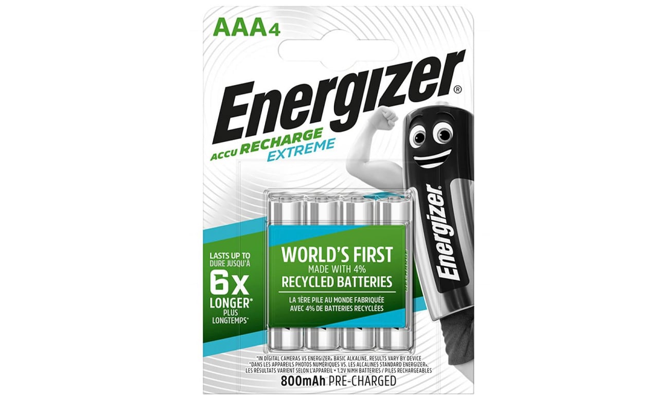 Energizer AAA R03 Ni-MH 800mAh Extreme 4 szt