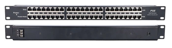 Extralink 24 Portowy | PoE Injector | 24x 100Mb/s RJ45, Obudowa Rack