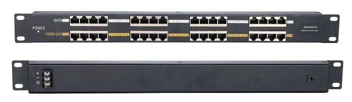 Extralink 16 Portowy | PoE Injector | 16x 100Mb/s RJ45, Obudowa Rack
