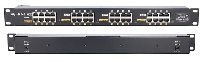 Extralink 16 Portowy | Gigabit PoE Injector | 16x 1000Mb/s RJ45, Obudowa Rack