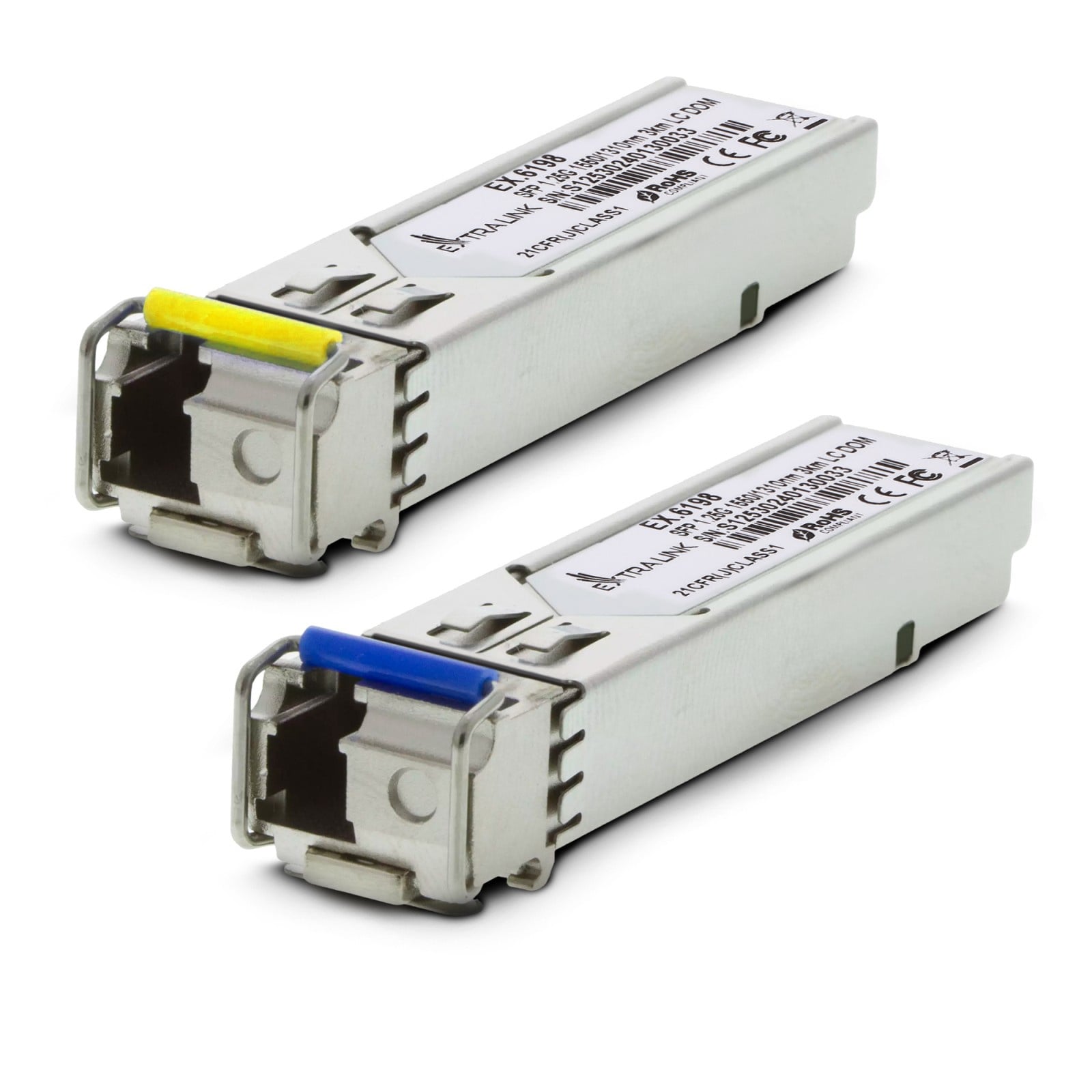 Extralink SFP 1.25G | Moduł SFP WDM | 1,25Gbps, 1310/1550nm, single mode, 3km, LC, DOM, para
