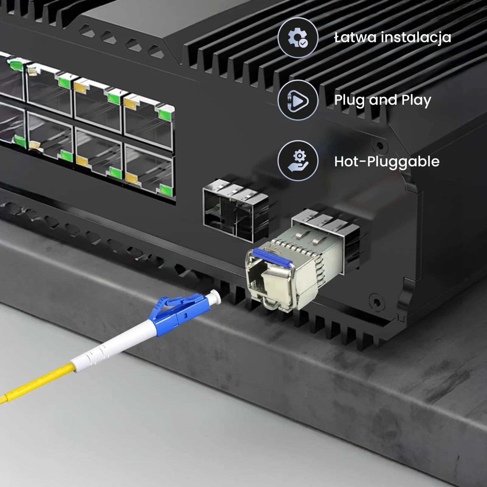 Extralink SFP+ 10G | Moduł SFP+ WDM | 10Gbps 1270/1330nm, single mode, 20km, LC, DOM, para
