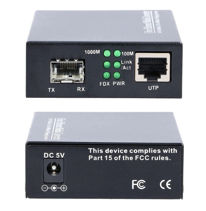 Extralink Sedir | Media konwerter | 1x SFP, 1x RJ45 1000Mb/s, zamiennik MC220