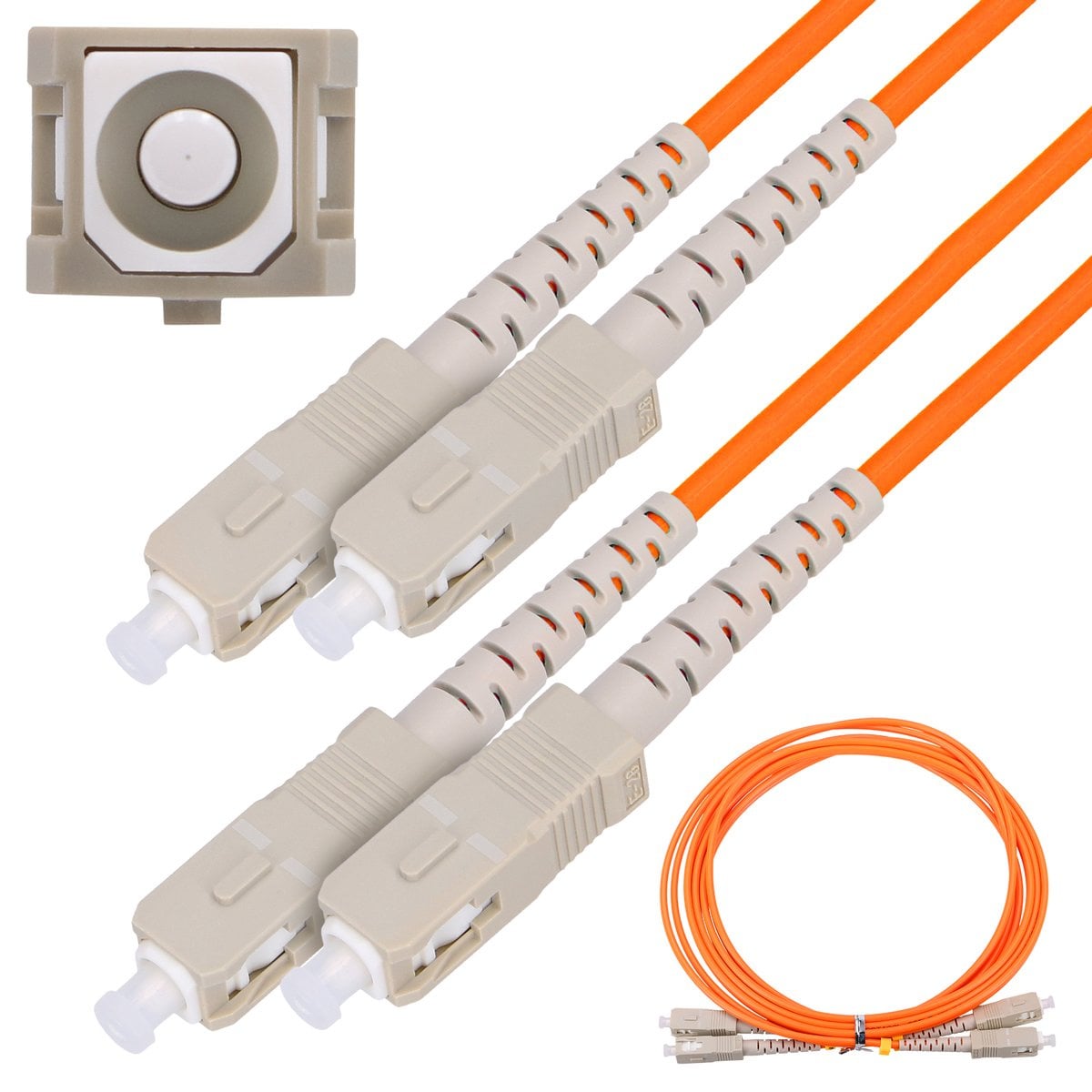 Extralink SC/UPC-SC/UPC | Patchcord | Wielomodowy, Duplex, 50/125, 3mm, 2m