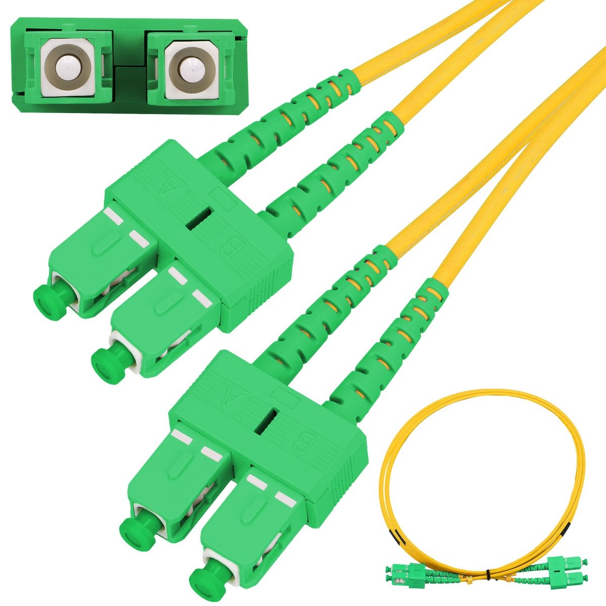 Extralink SC/APC-SC/APC | Patchcord | Jednomodowy, Duplex, G652D, 3mm, 10m