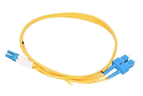 Extralink LC/UPC-SC/UPC | Patchcord | Jednomodowy, Duplex, G652D, 3mm, 0,5m