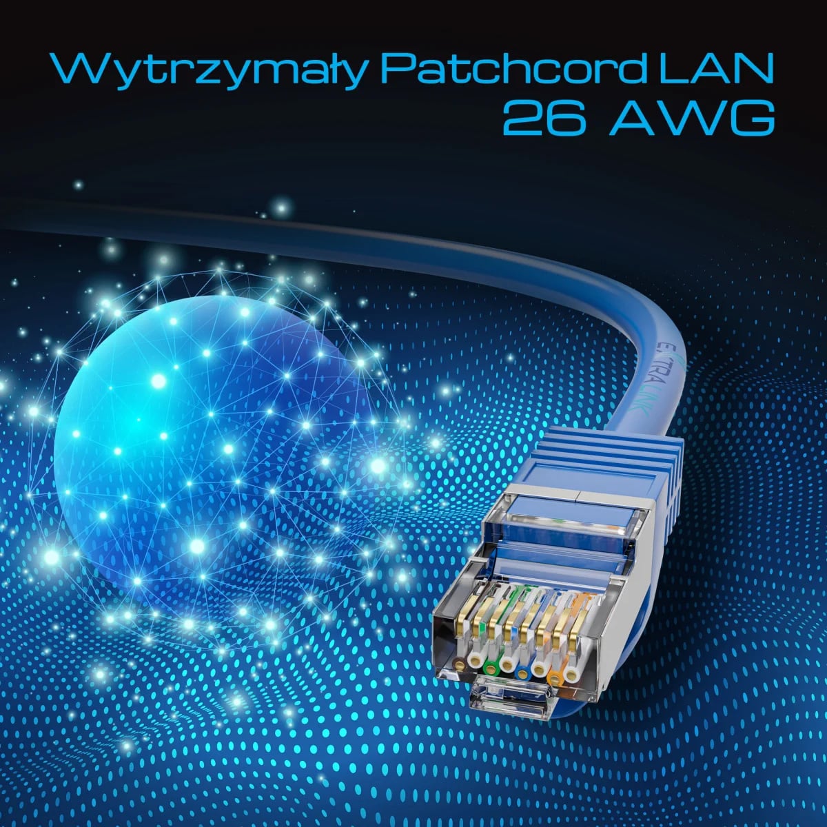 Extralink Kat.6A S/FTP 10m | Patchcord LAN | Miedź Kabel sieciowy skrętka 10Gbit/s