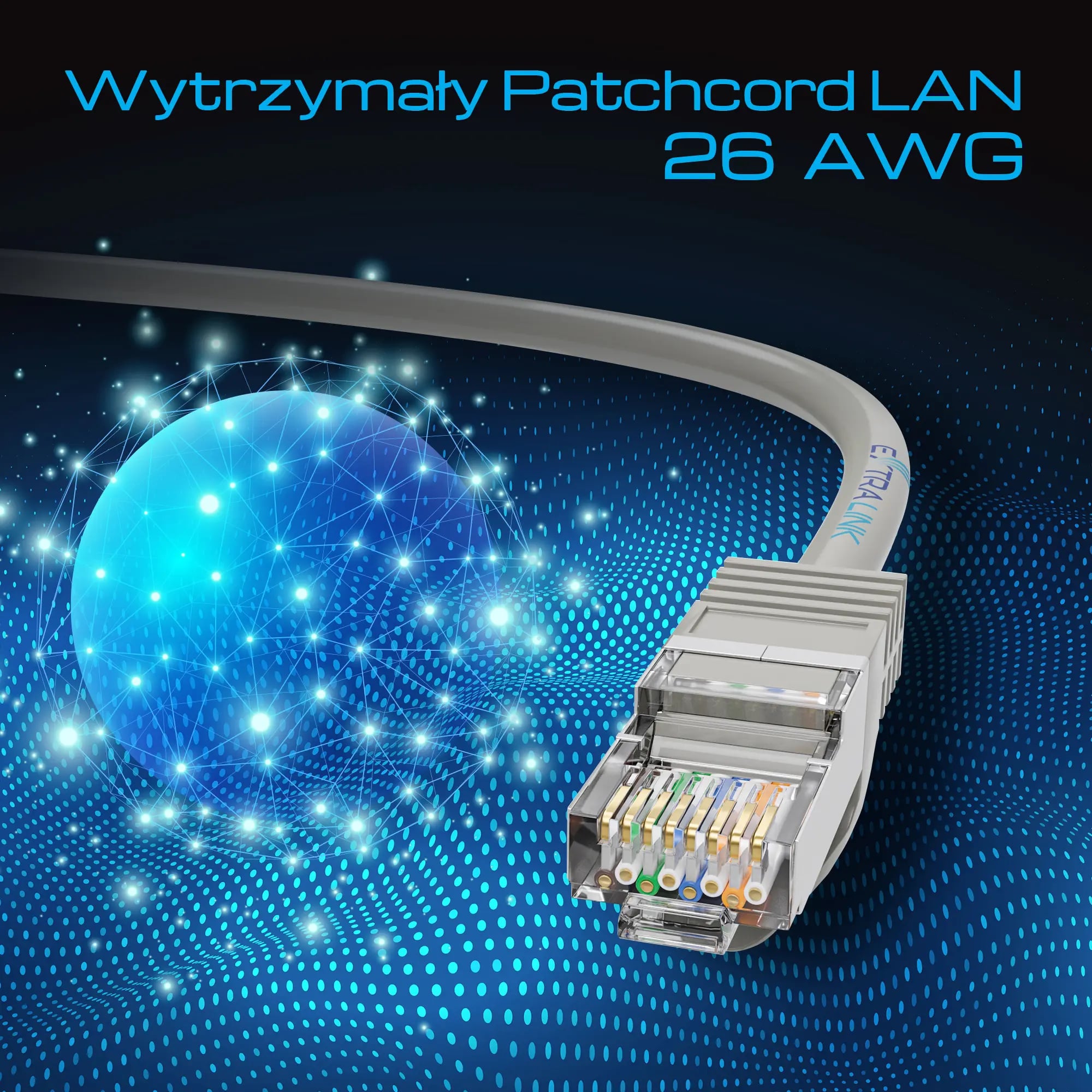 Extralink Kat.5e UTP 3m | Patchcord LAN | Miedź Kabel sieciowy skrętka