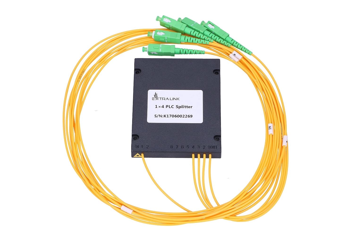 Extralink 1:4 PLC SC/APC | Splitter | 2,0mm, 1,5m, G657A, moduł ABS