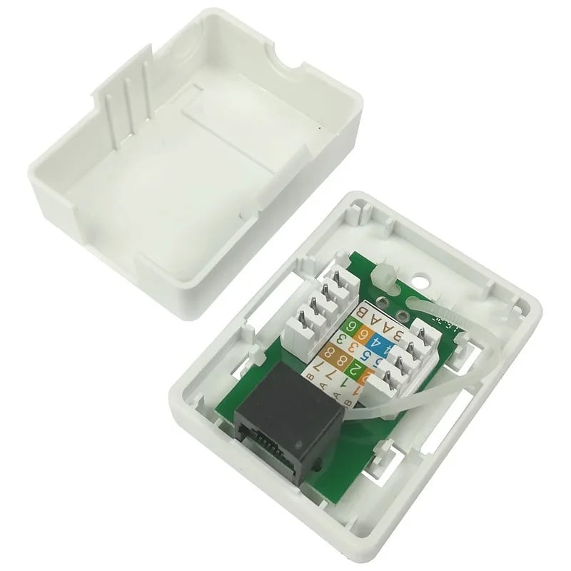 Extralink | Gniazdo natynkowe | 1x RJ45 KAT5E UTP