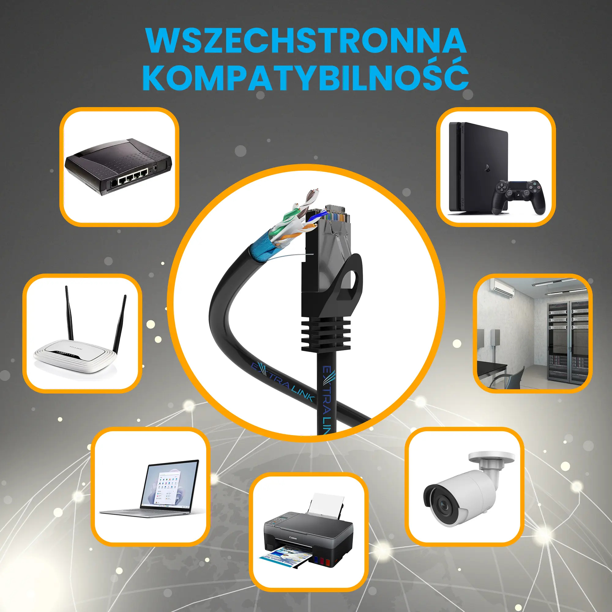 Extralink CAT6 FTP (F/UTP) V2 Zewnętrzny | Kabel sieciowy skrętka | 305M