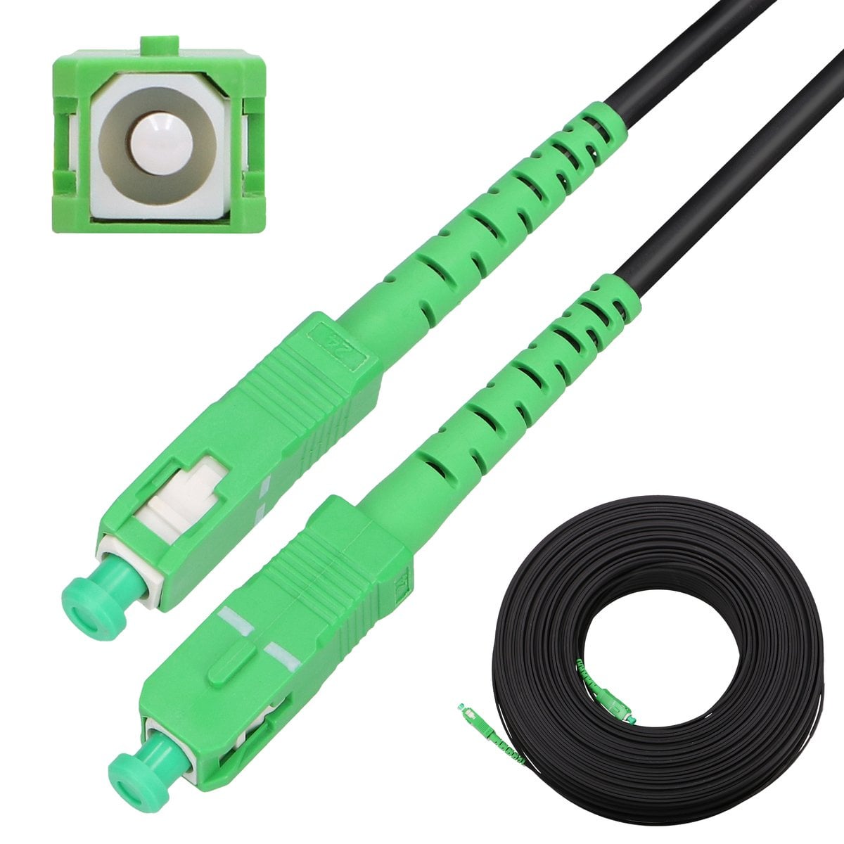 Extralink SC/APC-SC/APC | Patchcord | Okrągły, wiszący, jednomodowy, Simplex, G.657A2, 170m