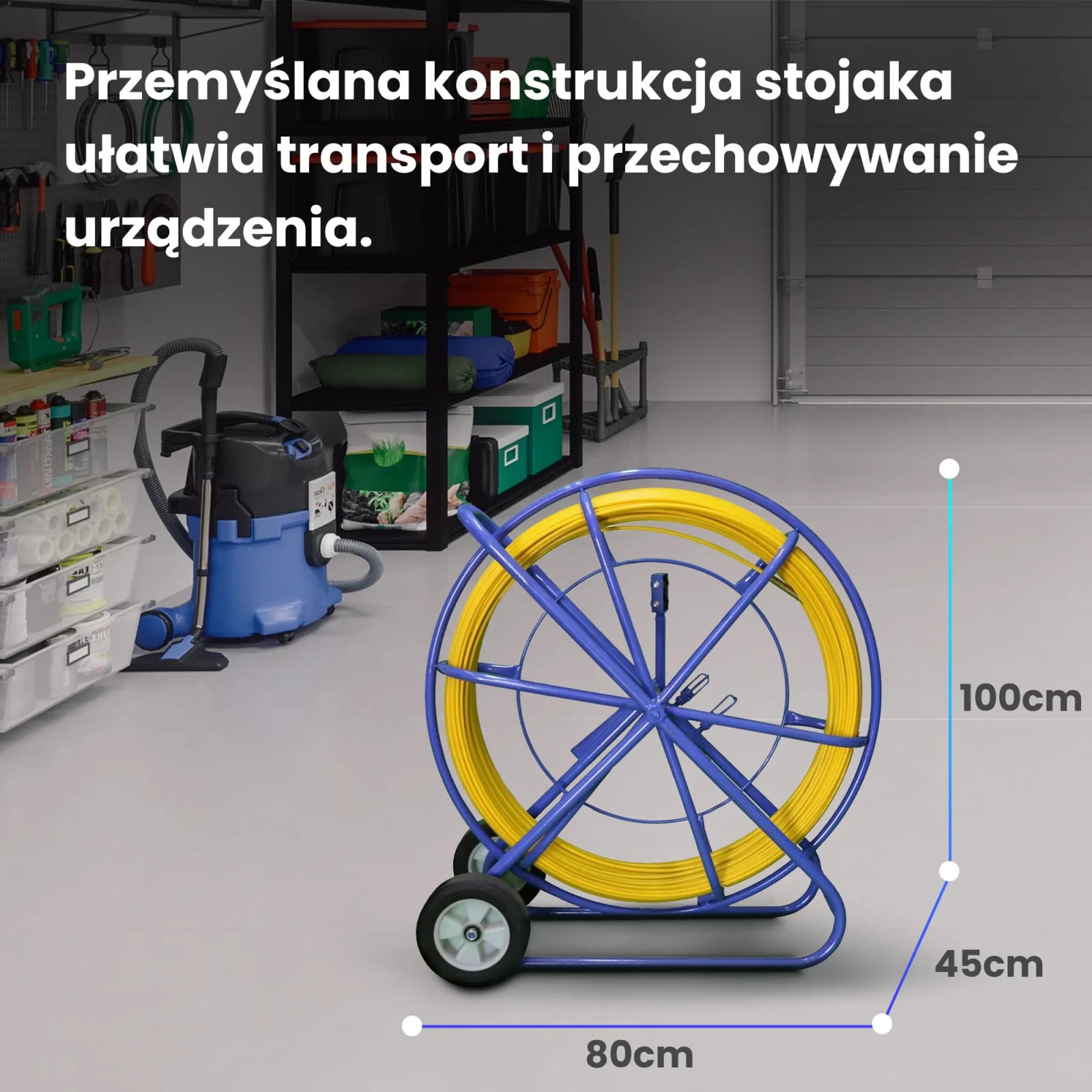 Extralink Pilot 9mm 250m | Pilot do przeciągania kabli | włókno szklane FRP, śr. 9mm, dł. 250m, żółty