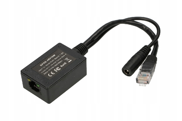 Extralink 1 Portowy | Inwerter PoE | Wejście 1x 1000Mb/s RJ45/Jack 10-24V, Wyjście 24V
