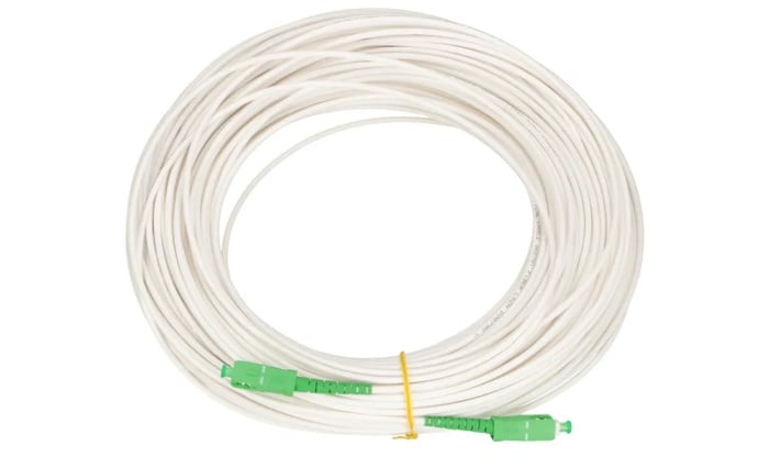 Extralink SC/APC-SC/APC | Patchcord | LSZH, Jednomodowy, Simplex, G.657A1, 3mm, 60m, biały