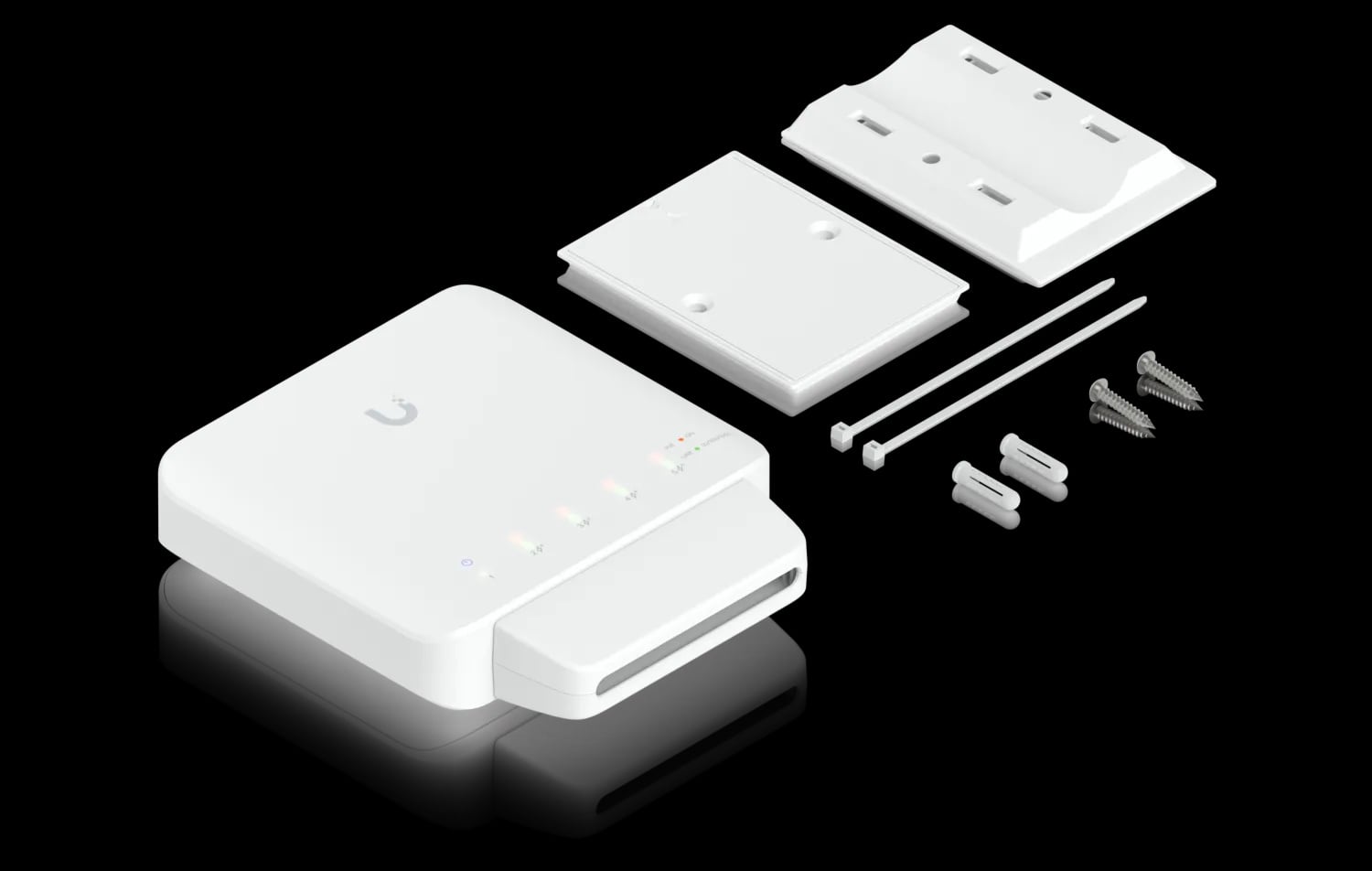 Ubiquiti USW-FLEX | Switch | UniFi, 5x RJ45 1000Mb/s, 1x PoE In, 4x PoE Out, 46W