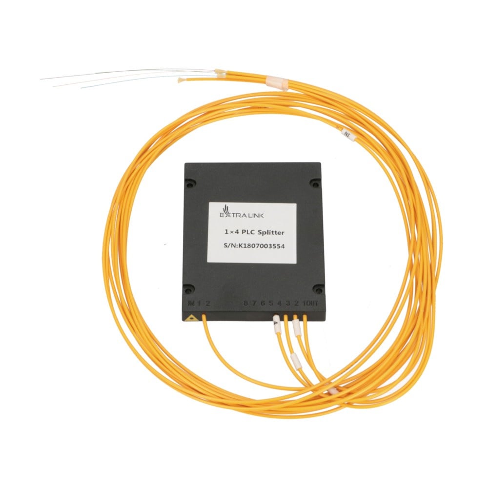Extralink 1:4 PLC SC/APC | Splitter | 2,0mm, 1,5m, G657A, moduł ABS, bez złącz
