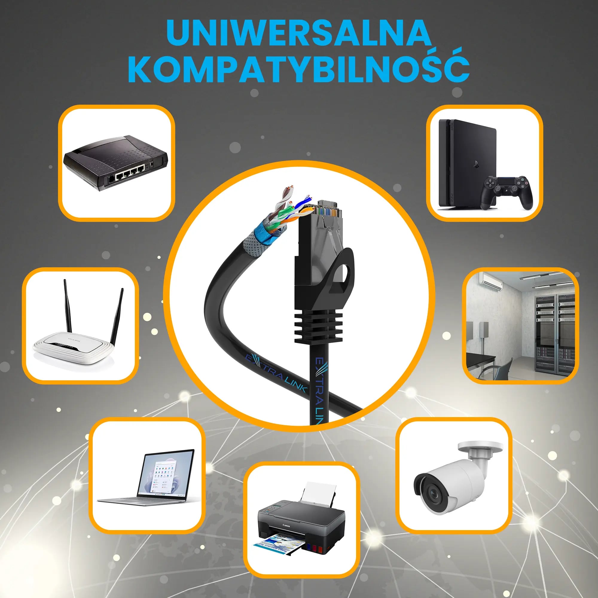 Extralink CAT5E SFTP (SF/UTP) V2 Zewnętrzny | Kabel sieciowy skrętka | 305M