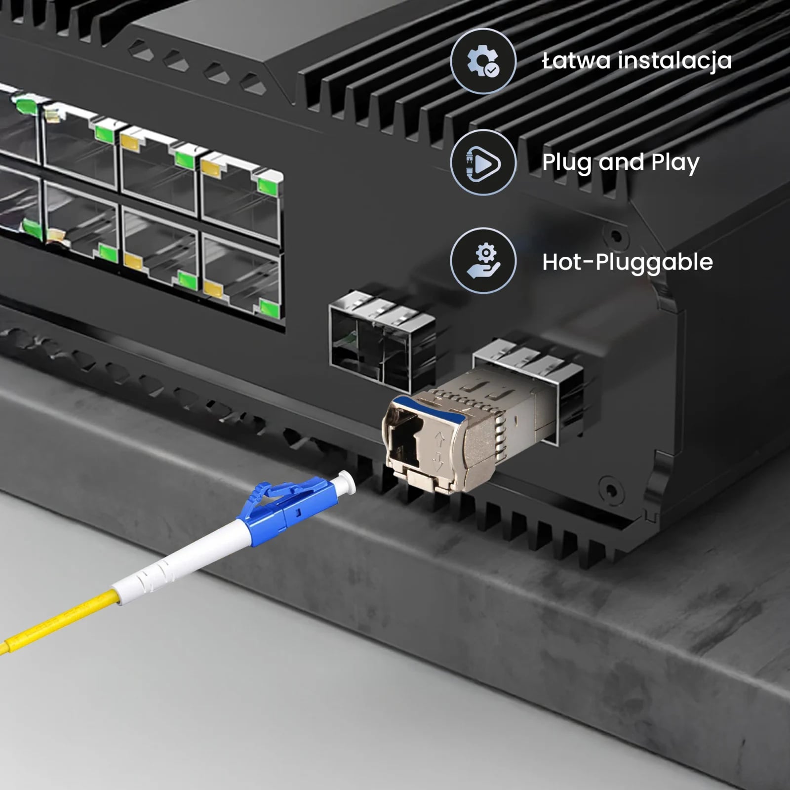 Extralink SFP28 25G | Moduł SFP28 WDM | 25Gbps 1270/1330nm, single mode, 10km, LC, DOM, para