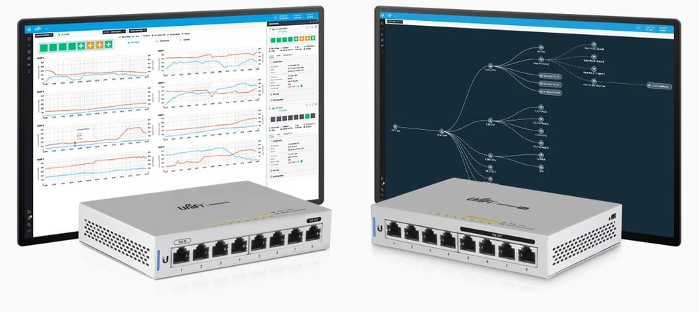 Ubiquiti USW-LITE-16-POE | Switch | UniFi Gen2, 16x RJ45 1000Mb/s, 8x PoE+, 45W