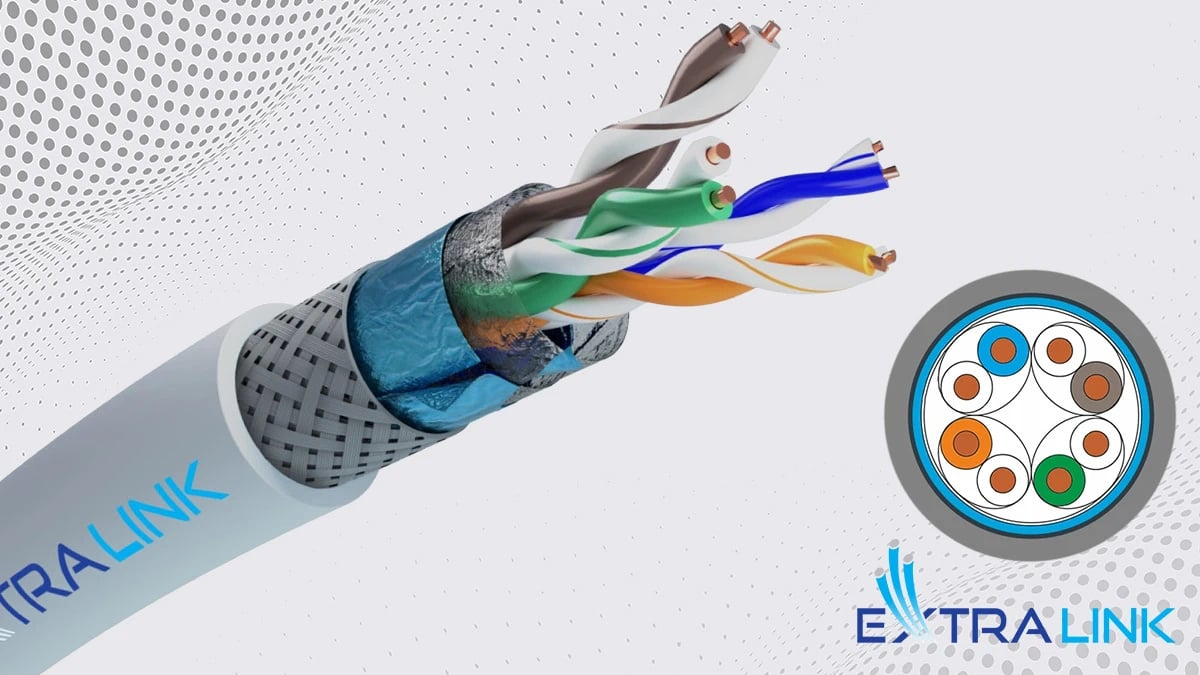 Extralink CAT6A SFTP (S/FTP) LSZH Wewnętrzny | Kabel sieciowy skrętka | 305M