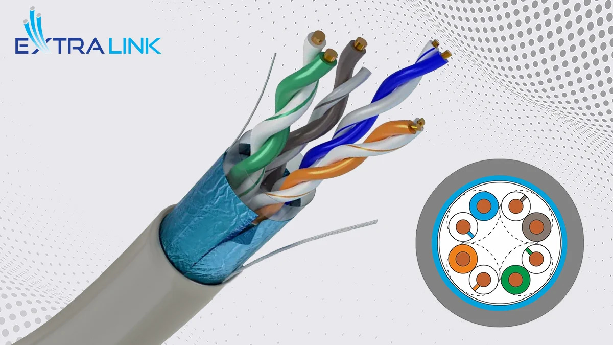 Extralink CAT5E FTP (F/UTP) Wewnętrzny | Kabel sieciowy skrętka | 305M
