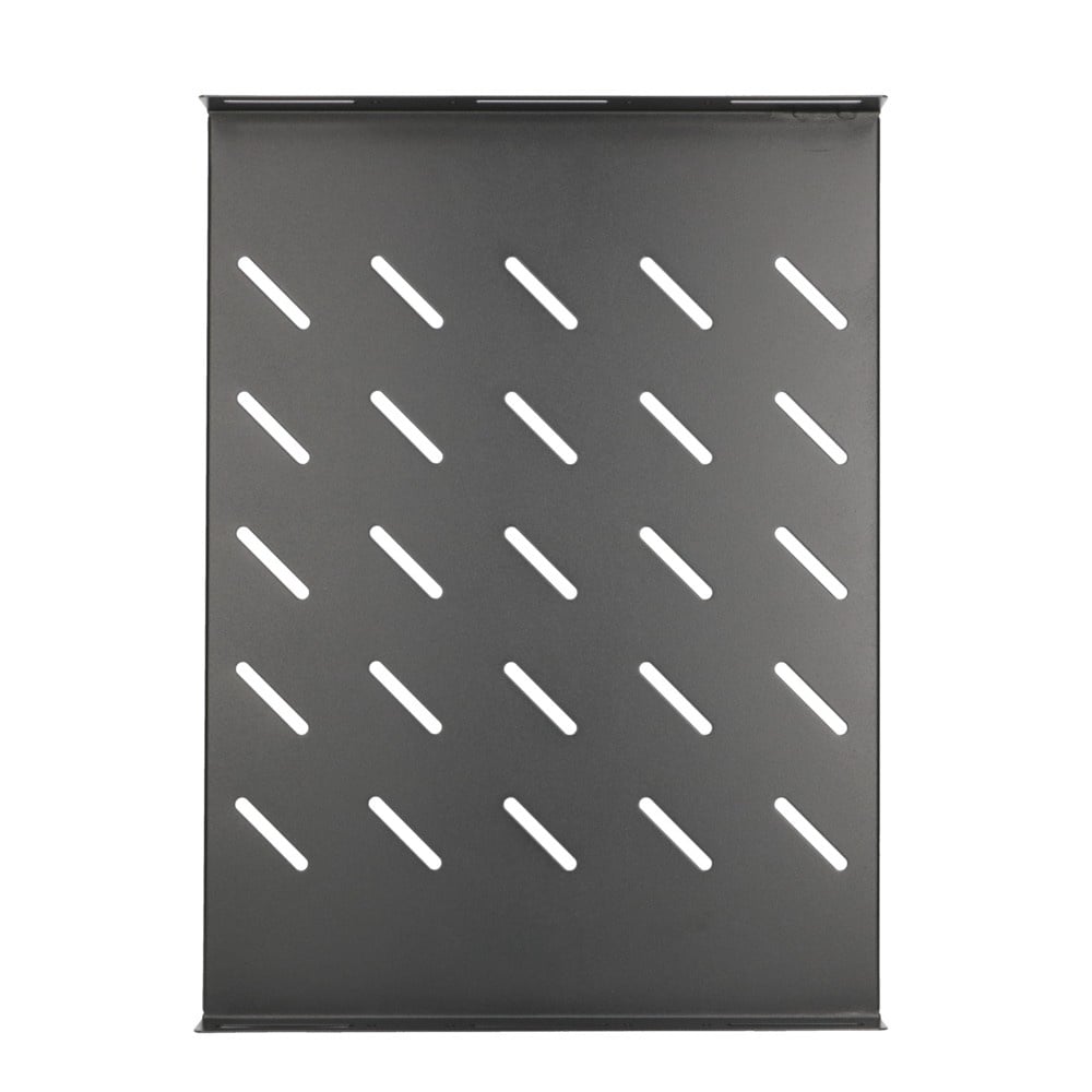 Extralink 1U 350 mm Czarna | Półka | 19'', 490 × 360 mm, mocowana punktowo, do szaf o głębokości 600 mm