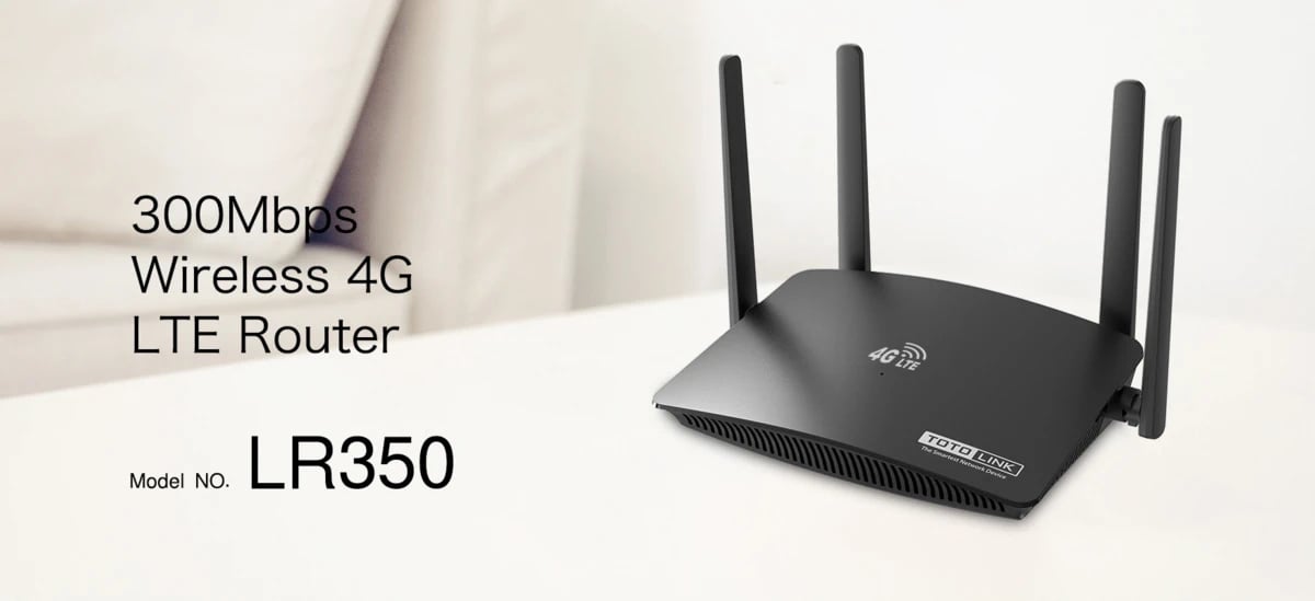 Totolink LR350 | Router WiFi | 2,4GHz, 4G LTE, 3x RJ45 100Mb/s, 1x SIM