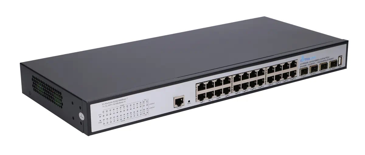 Extralink Hypnos | Switch | 24x RJ45 1000Mb/s, 4x SFP+, L3, zarządzalny