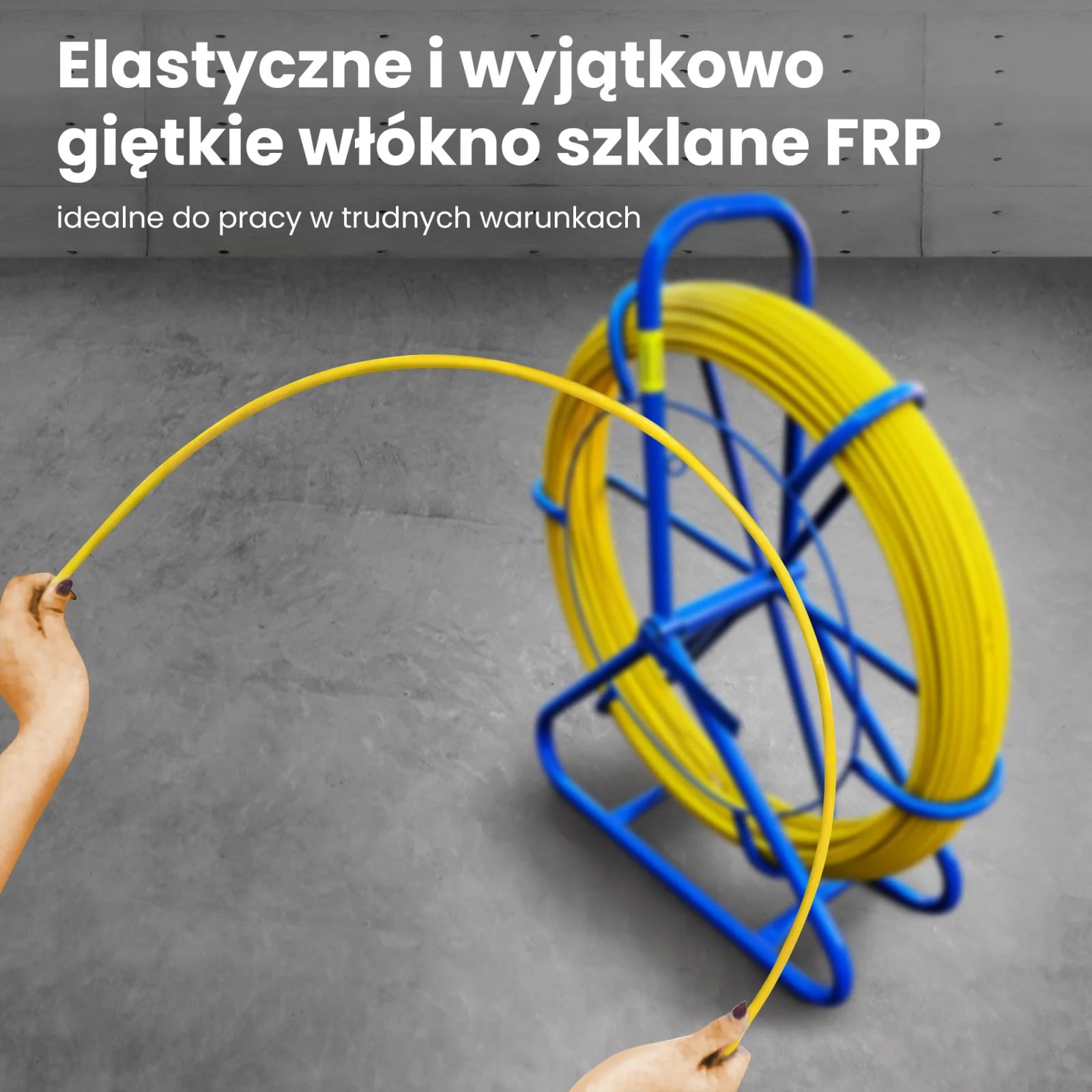 Extralink Pilot 3.8mm 25m | Pilot do przeciągania kabli | włókno szklane FRP, śr. 3.8mm, dł. 25m, żółty
