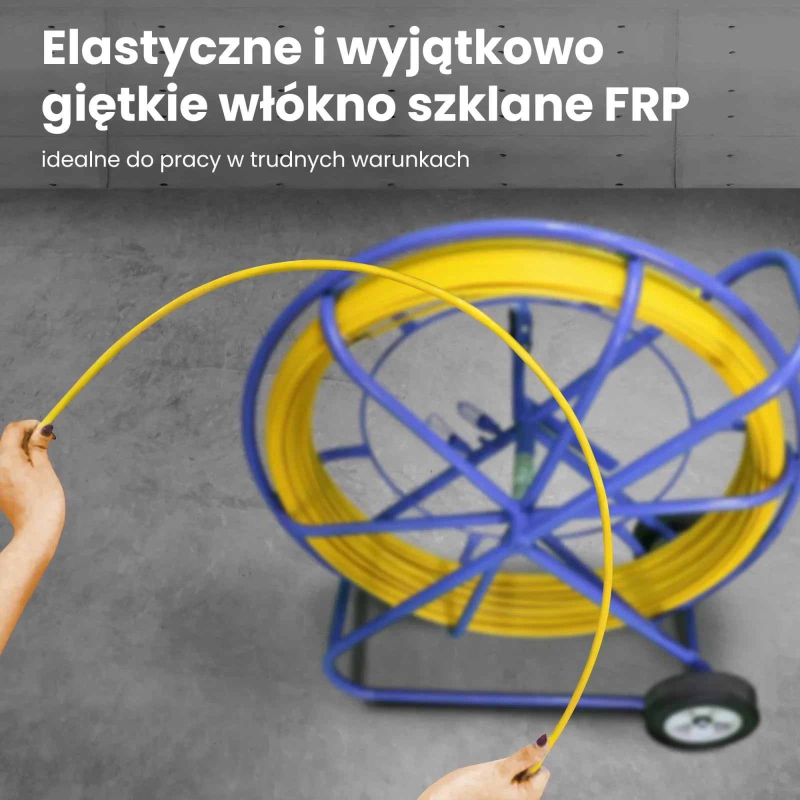 Extralink Pilot 10mm 250m | Pilot do przeciągania kabli | włókno szklane FRP, śr. 10mm, dł. 250m, żółty