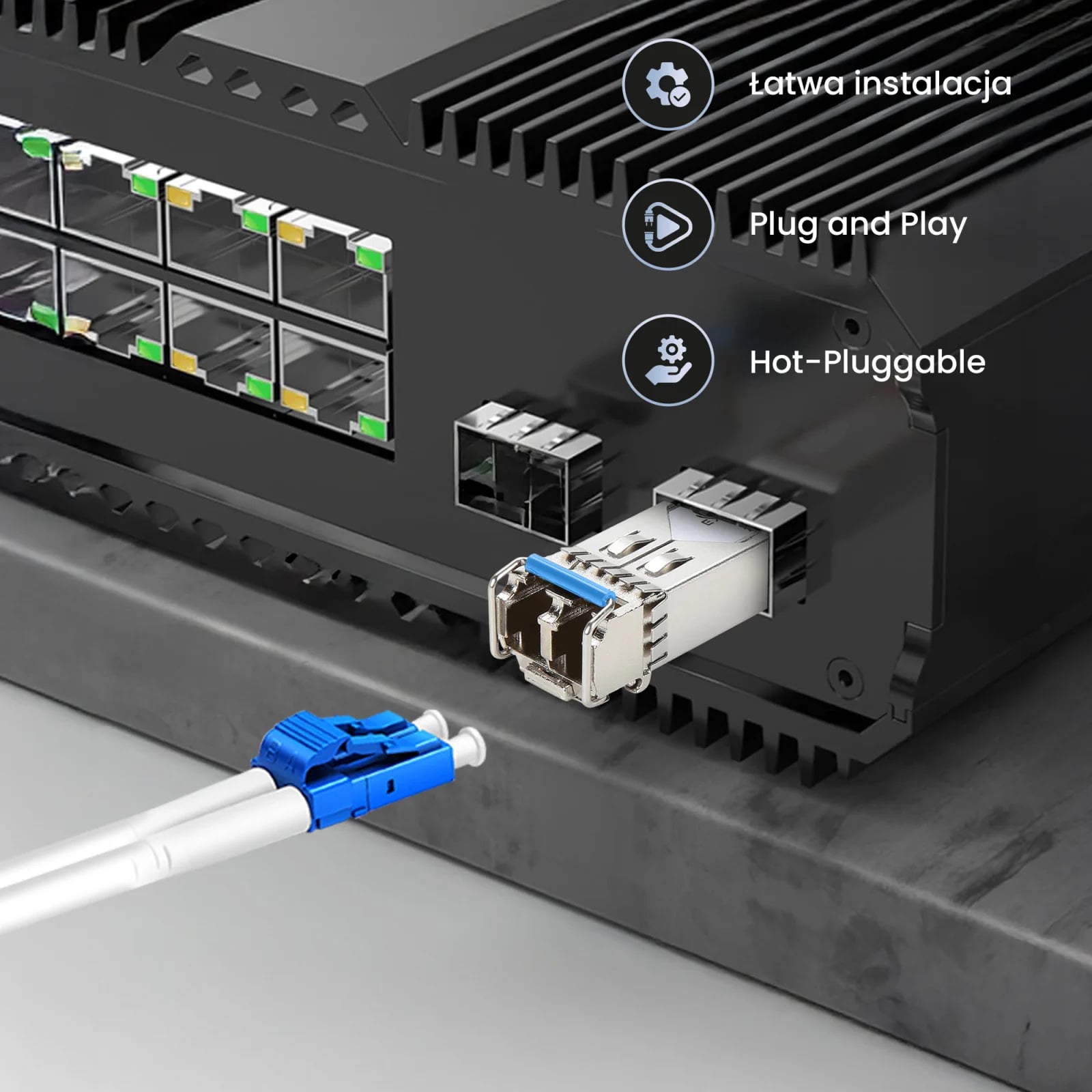 Extralink SFP 1.25G 2-pack | Moduł SFP | 1,25Gbps, LC/UPC, 1310nm, 20km, single mode, DOM