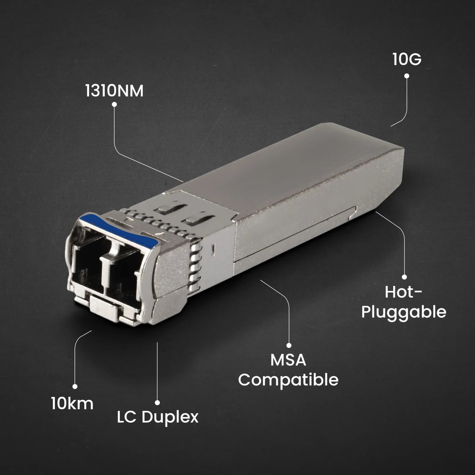 Extralink SFP+ 10G 2-pack | Moduł SFP+ | 10Gbps, LC/UPC, 1310nm, 10km, single mode, DOM