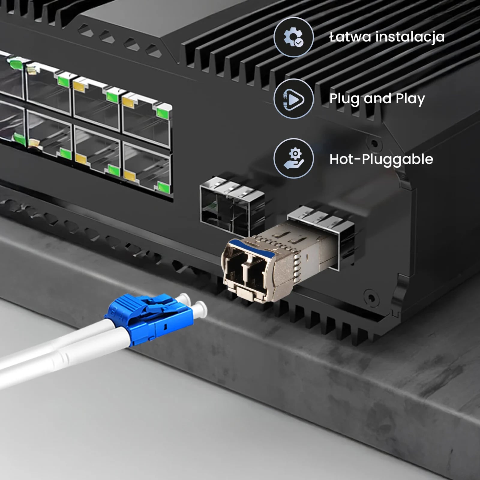 Extralink SFP+ 10G 2-pack | Moduł SFP+ | 10Gbps, LC/UPC, 1310nm, 40km, single mode, DOM
