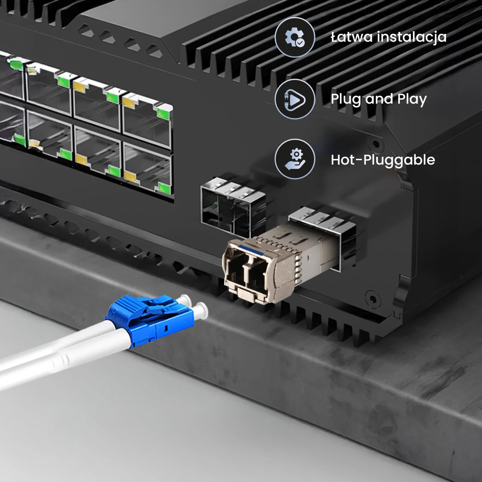 Extralink SFP+ 10G 2-pack | Moduł SFP+ | 10Gbps, LC/UPC, 1310nm, 10km, single mode, DOM, dedykowany dla HP/ARUBA