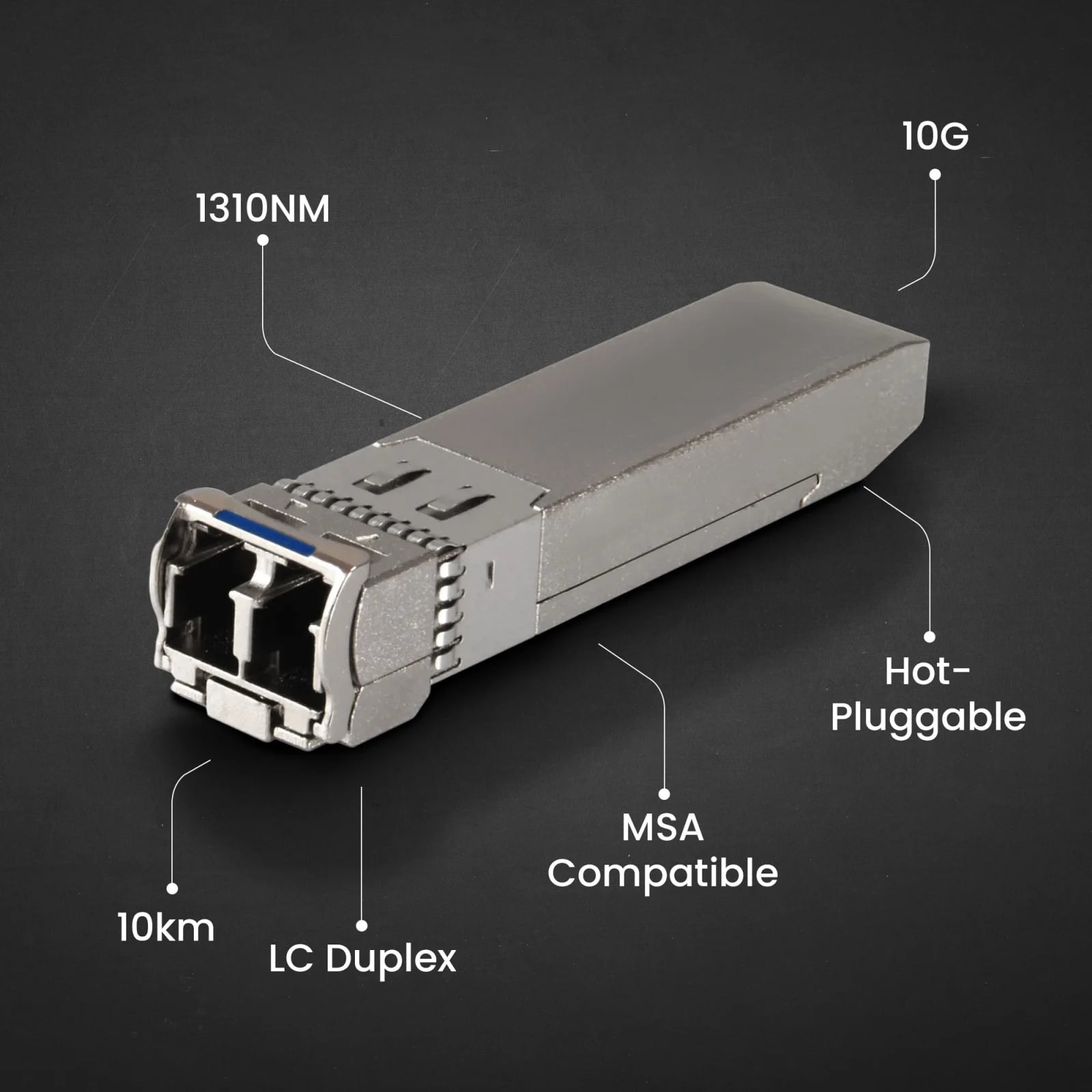 Extralink SFP+ 10G 2-pack | Moduł SFP+ | 10Gbps, LC/UPC, 1310nm, 10km, single mode, DOM, dedykowany dla HP/ARUBA
