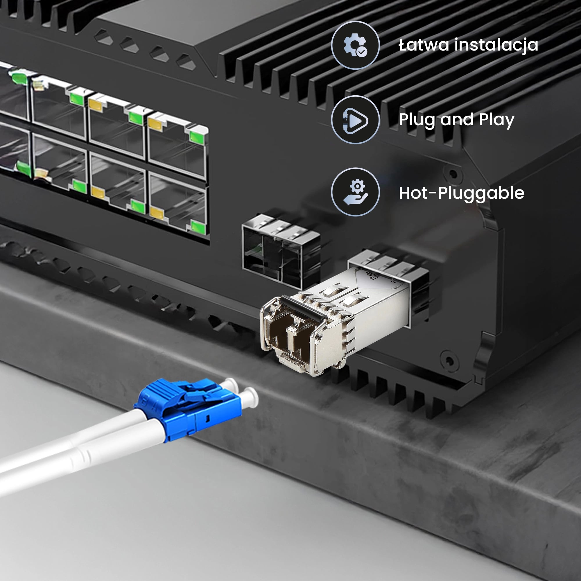 Extralink SFP 1.25G 2-pack | Moduł SFP | 1,25Gbps, LC/UPC, 850nm, 550m, multi mode, DOM